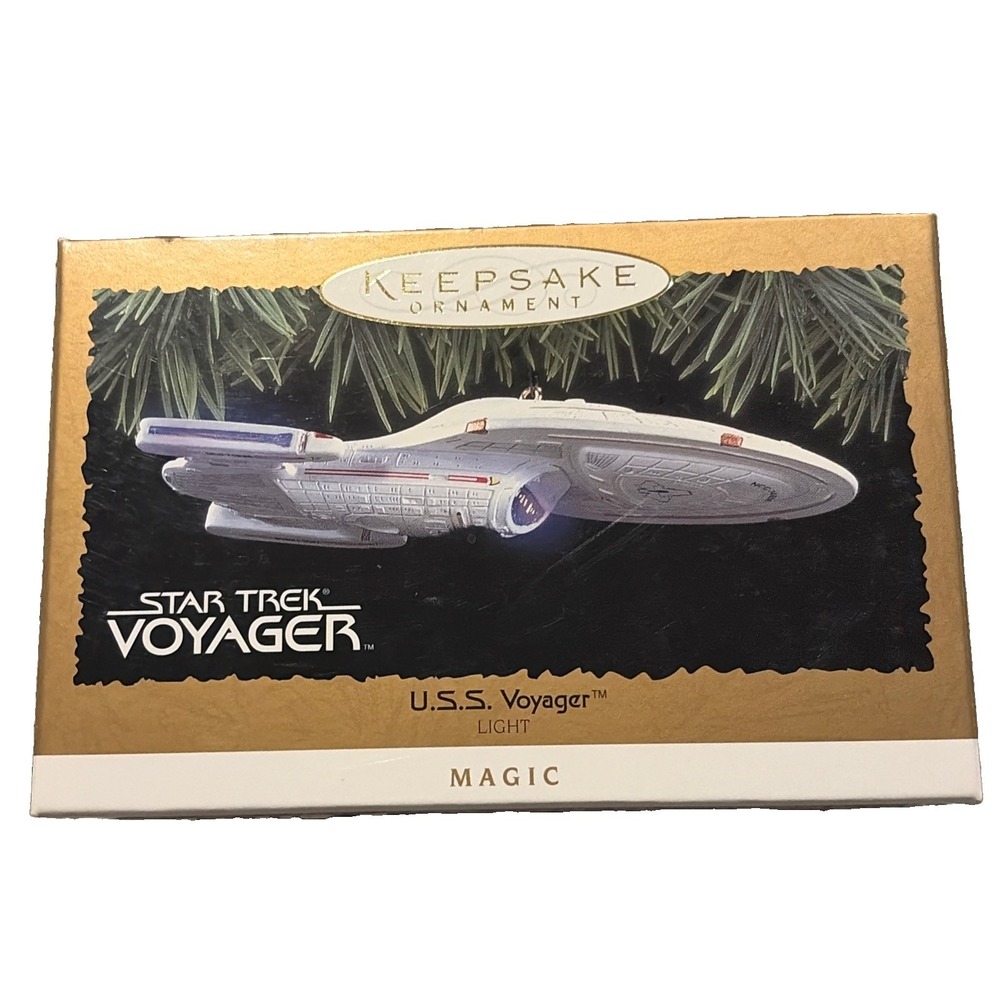 1996 Hallmark Keepsake Ornament Star Trek Voyager U.S.S. Voyager Magic & Light